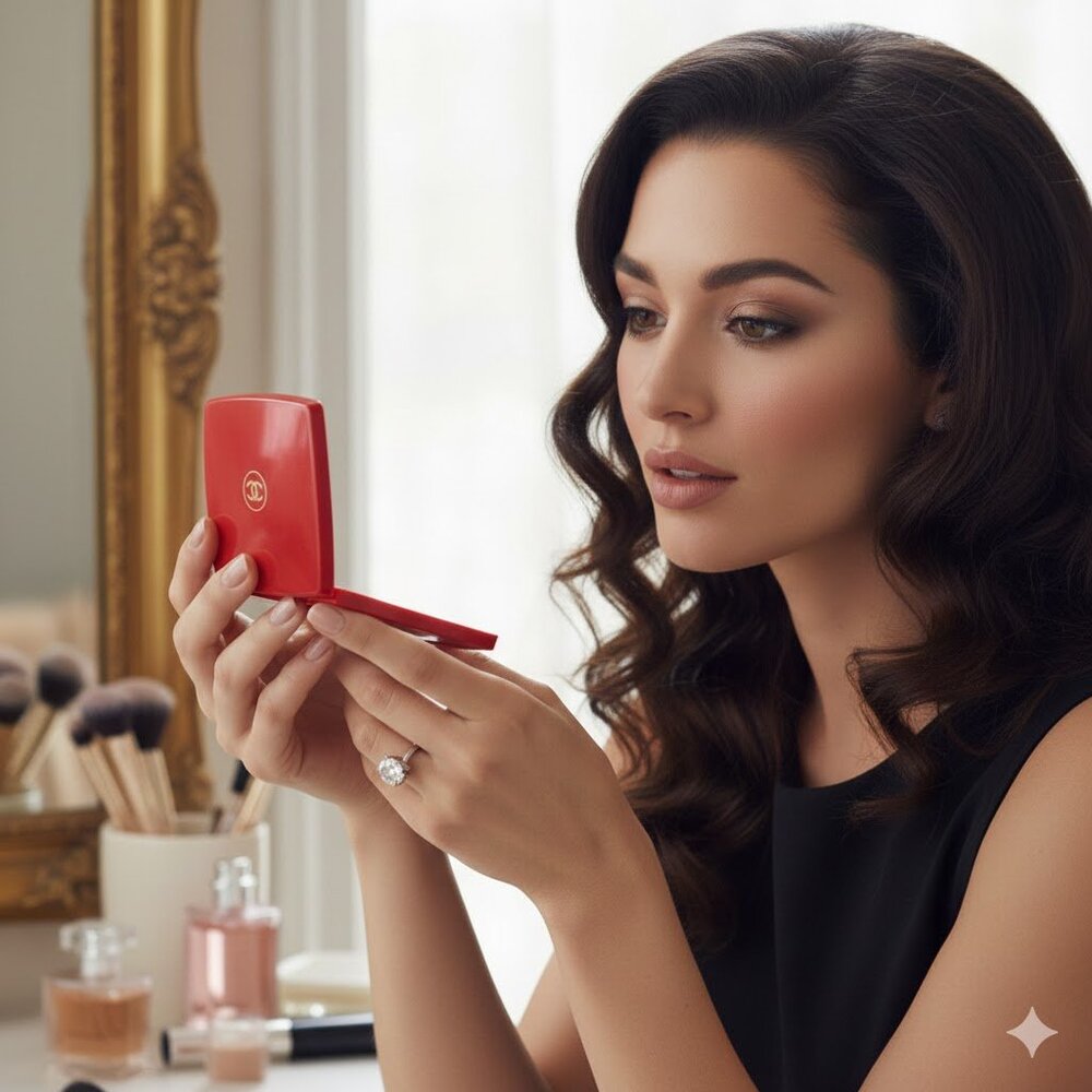 CHANEL Red Mirror Double Facettes with Black Pouch❤️ - Picture 7 of 12